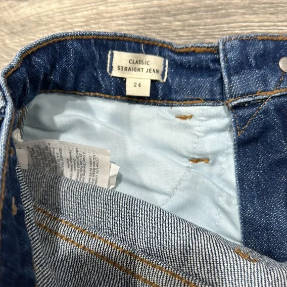 • Madewell • Classic Straight Jeans in Bandry Wash: Seamed Edition Blue 24