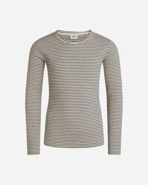 2x2 Cotton Stripe Tuviana Tee - Whitecap Gray/Black