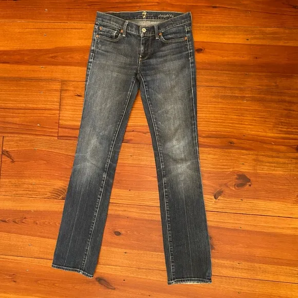 7 For All Mankind ‘straight leg’ Jeans Sz 25 EUC