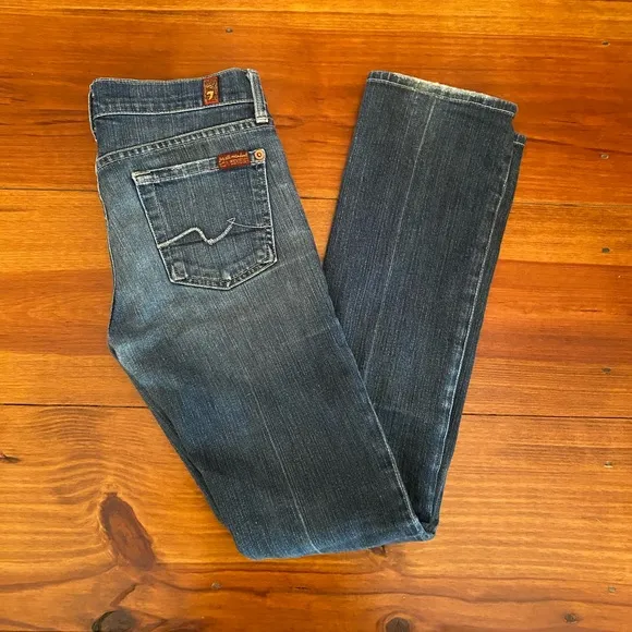 7 For All Mankind ‘straight leg’ Jeans Sz 25 EUC