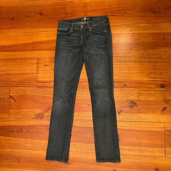 7 For All Mankind ‘straight leg’ Jeans Sz 25 EUC