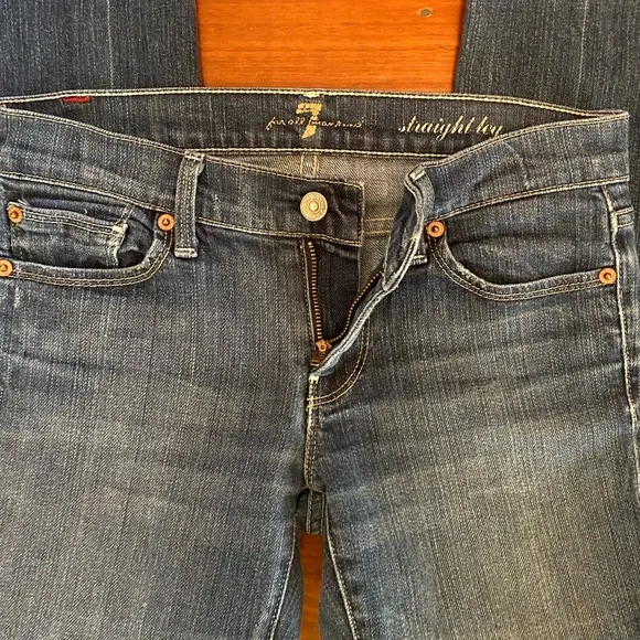 7 For All Mankind ‘straight leg’ Jeans Sz 25 EUC