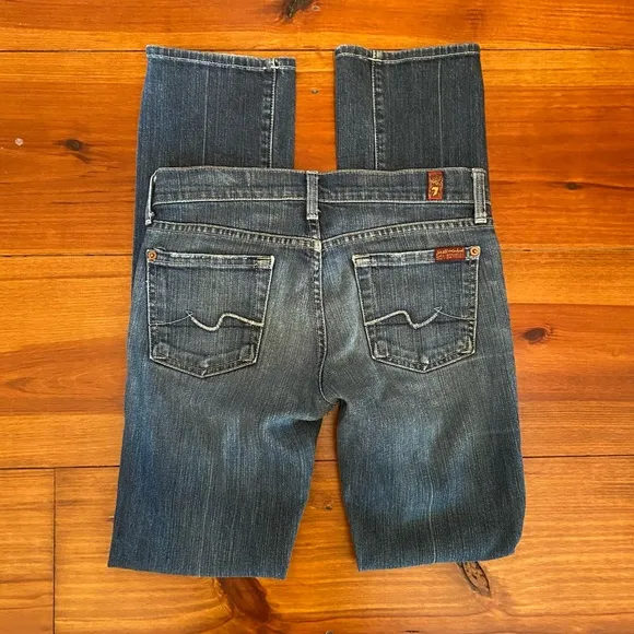 7 For All Mankind ‘straight leg’ Jeans Sz 25 EUC