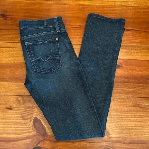 7 For All Mankind ‘straight leg’ Jeans Sz 25 EUC