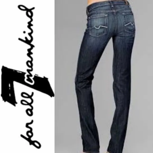 7 For All Mankind ‘straight leg’ Jeans Sz 25 EUC