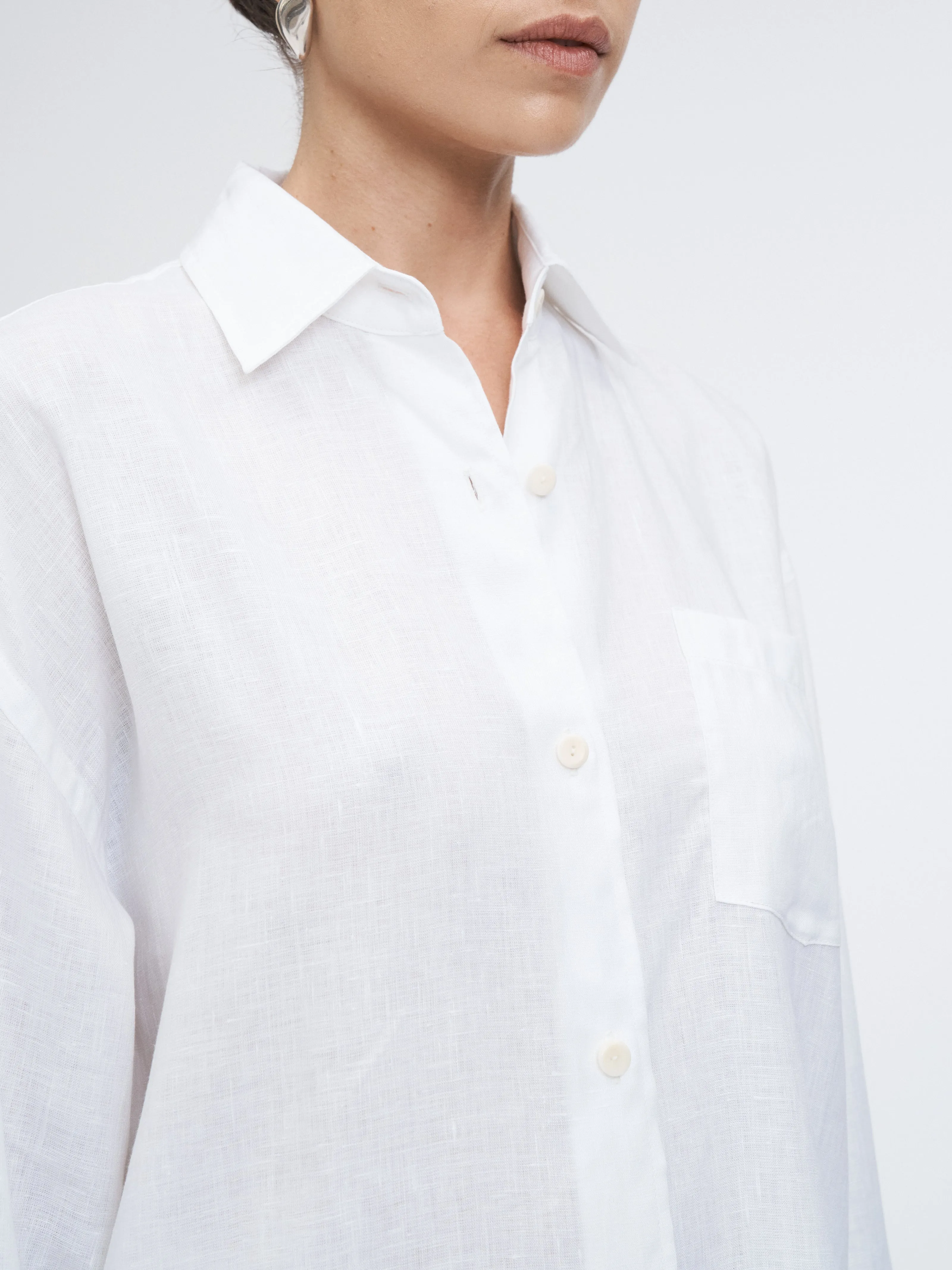 A-Line Tunic Shirt in White
