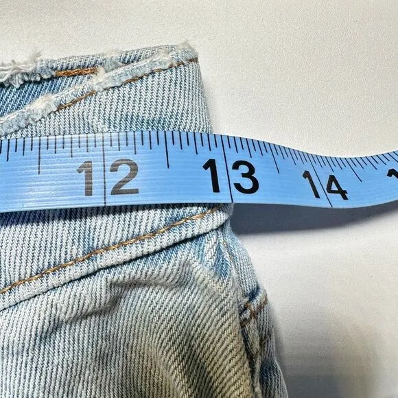 Abercrombie &amp; Fitch High Rise Mom Jean Light Blue Wash Women 25/0s