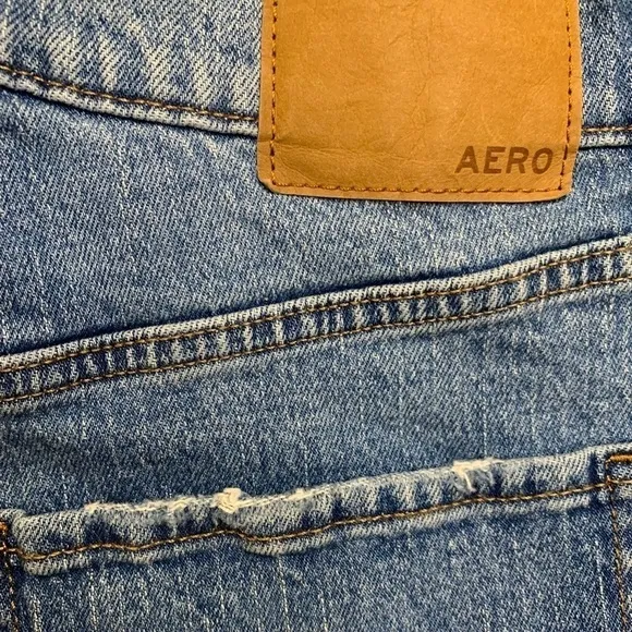 Aero 90's Super High Rise Straight Button Fly Jeans 12