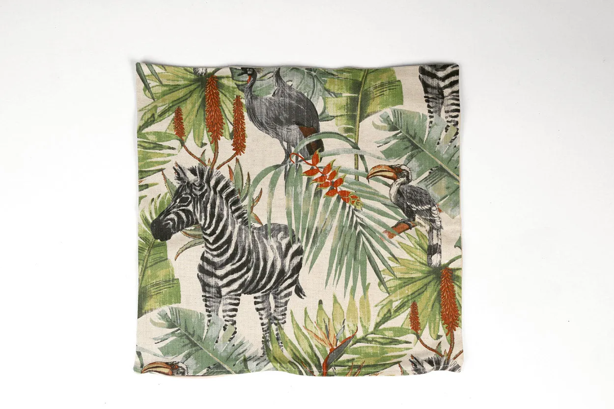 African Jungle Pillow 22x22