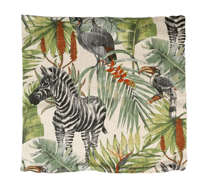 African Jungle Pillow 22x22