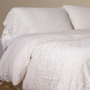 Allora Lace Pillowcase - White - King