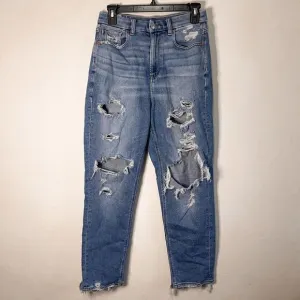 American Eagle Distressed Curvy Mom Jeans 4