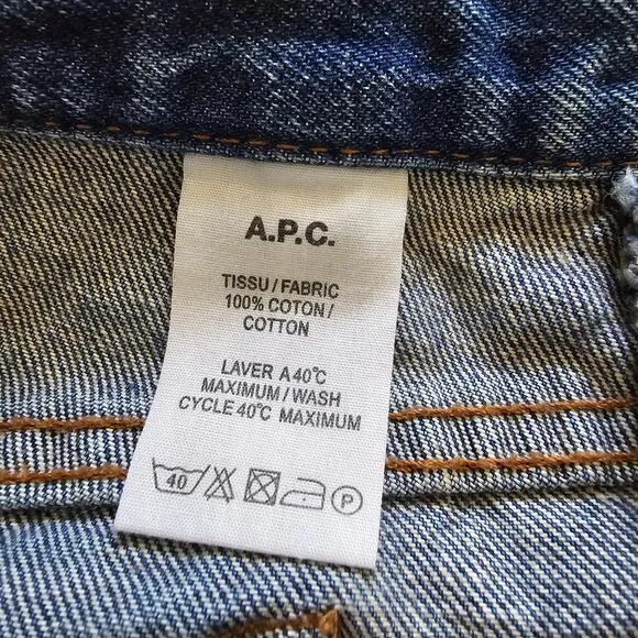 APC Jean Standard High Waisted Straight Leg Denim Jeans Womens Size 28