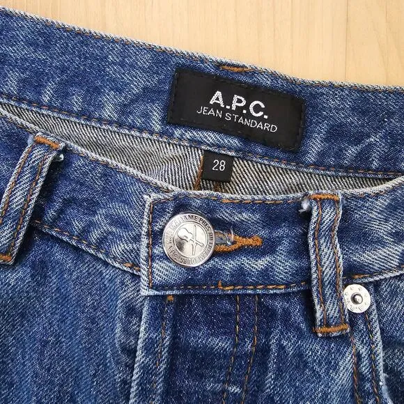 APC Jean Standard High Waisted Straight Leg Denim Jeans Womens Size 28