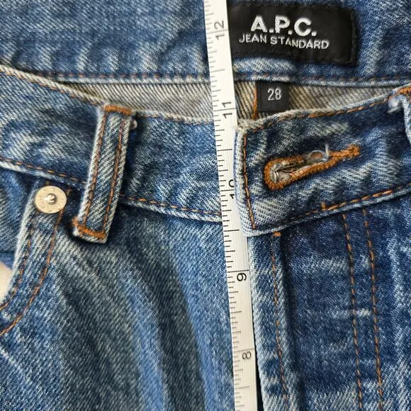 APC Jean Standard High Waisted Straight Leg Denim Jeans Womens Size 28
