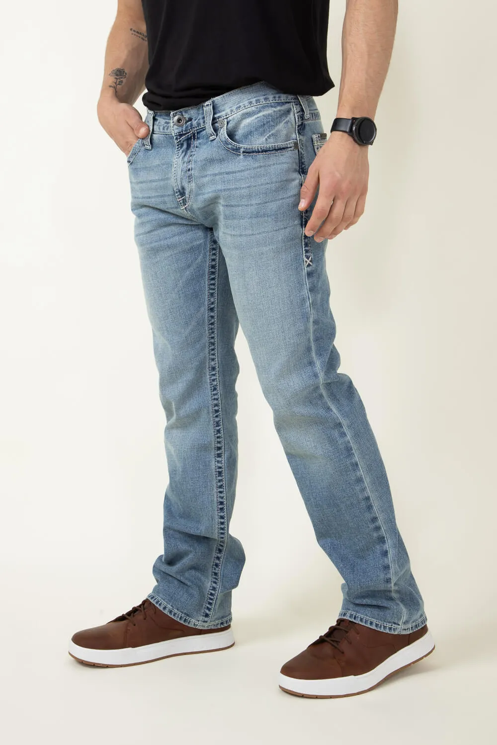 Ariat M7 Rocker Stretch Stirling Stackable Straight Leg Jeans for Men | 10031997-SHASTA