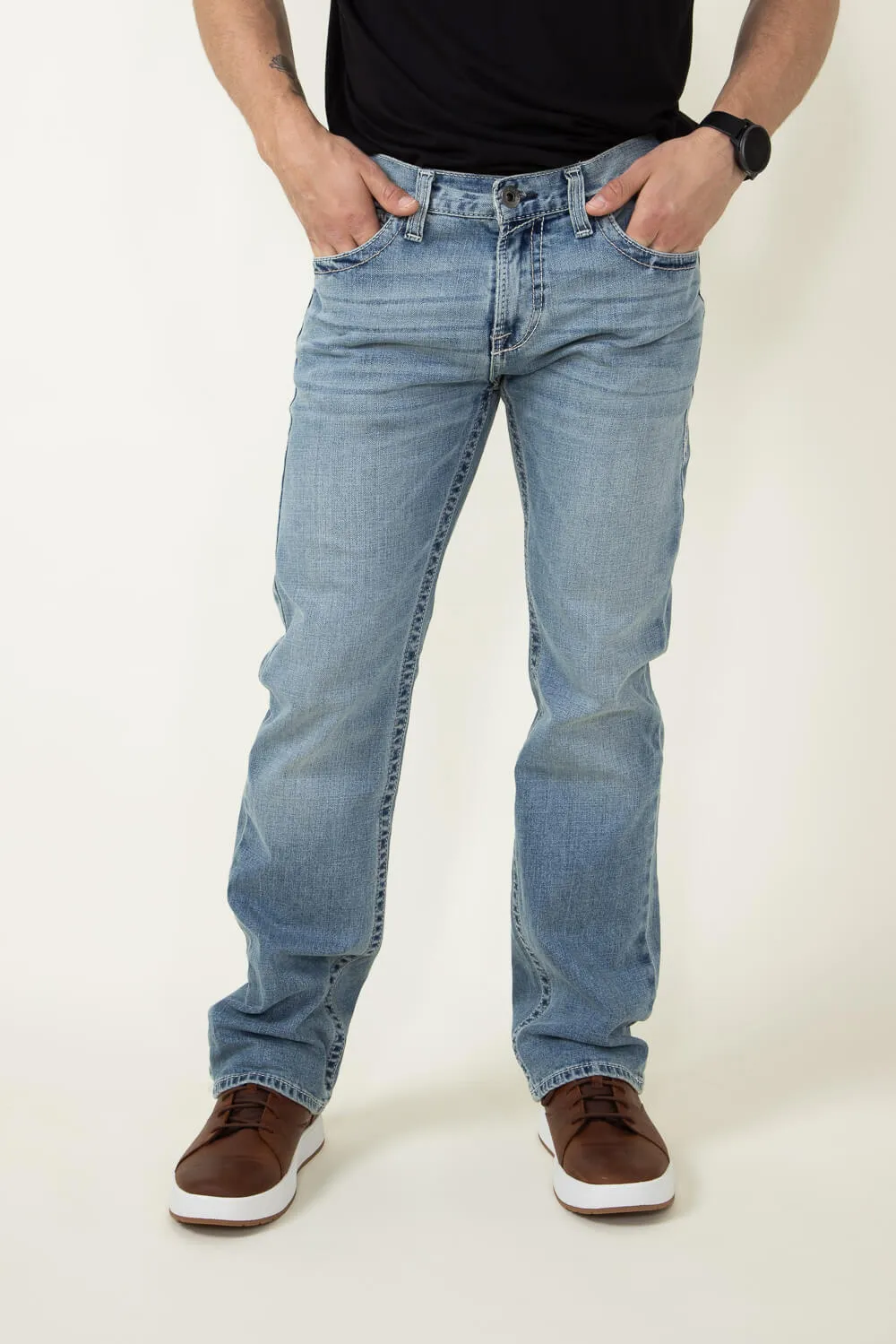 Ariat M7 Rocker Stretch Stirling Stackable Straight Leg Jeans for Men | 10031997-SHASTA
