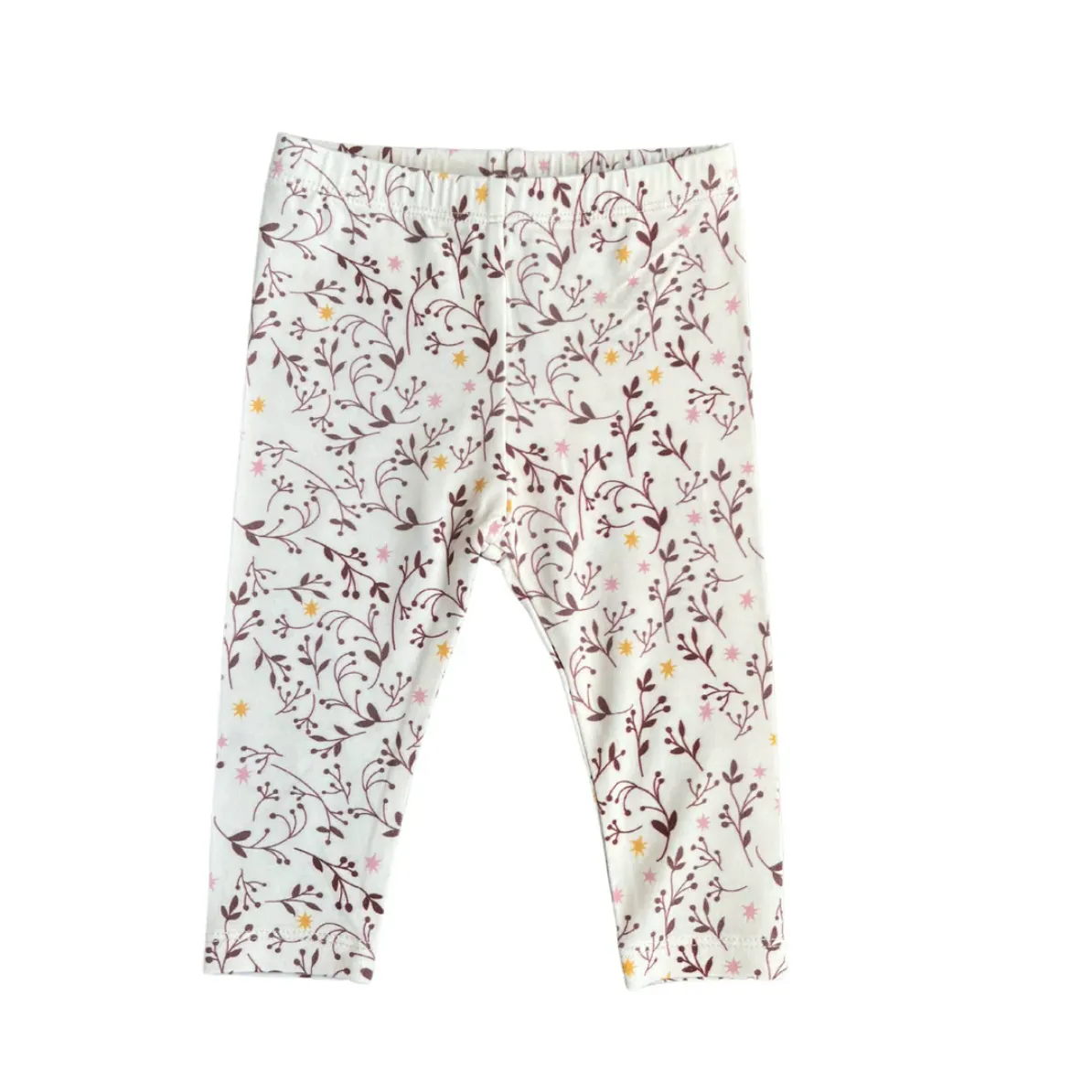 Baby Sprouts Blush Basic Leggings - Floral Vines