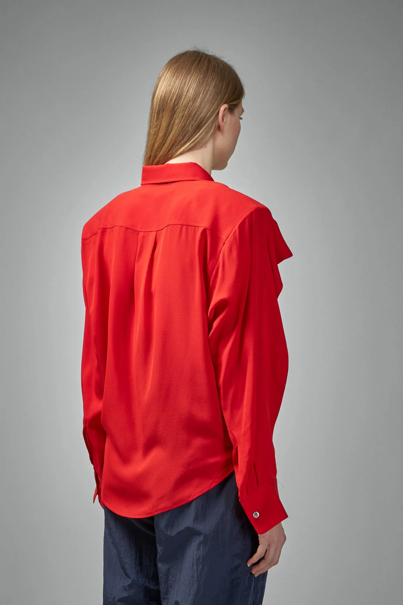 Banner Crepe Georgette Silk Shirt