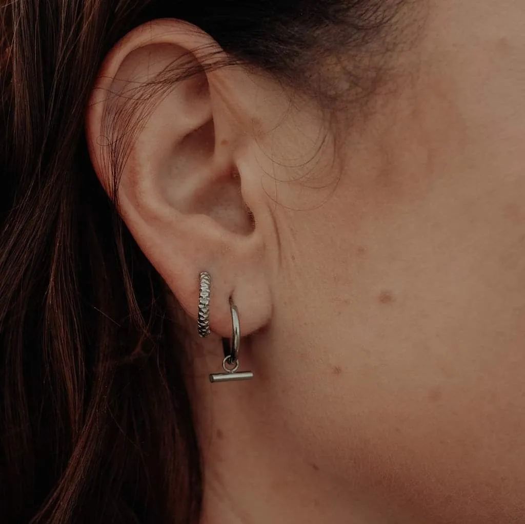 Bar Hoop Earrings