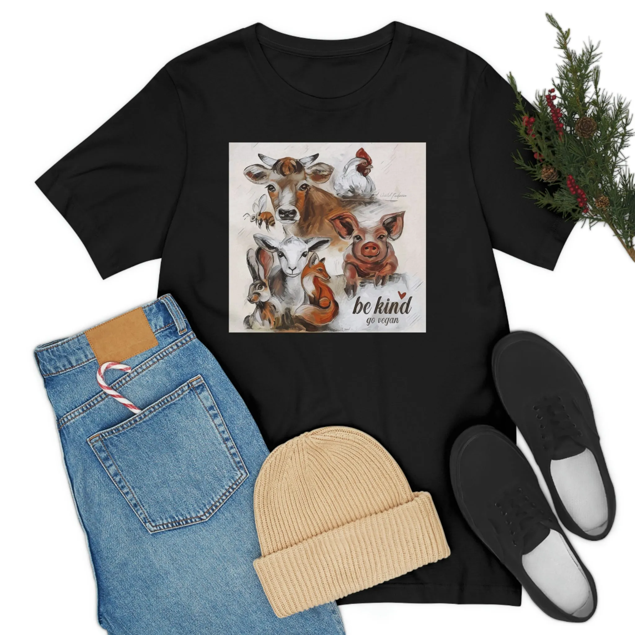Be Kind Go Vegan Short Sleeve Tee