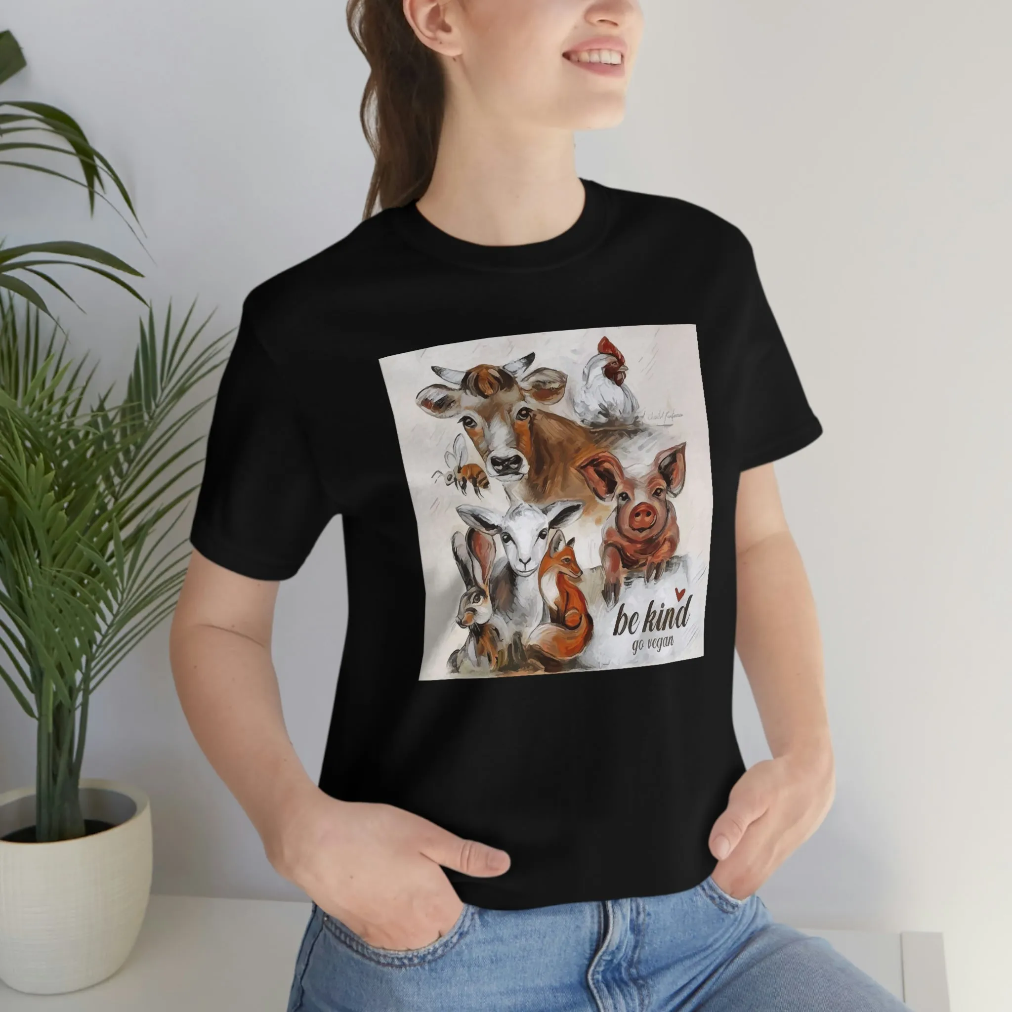 Be Kind Go Vegan Short Sleeve Tee