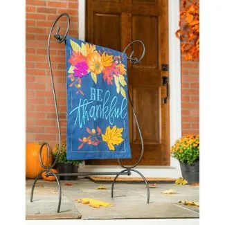 Be Thankful Garden Linen Flag