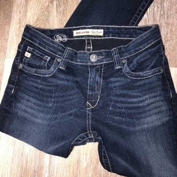 Big Star Kayla Straight Leg Dark Wash Jeans 27 EUC