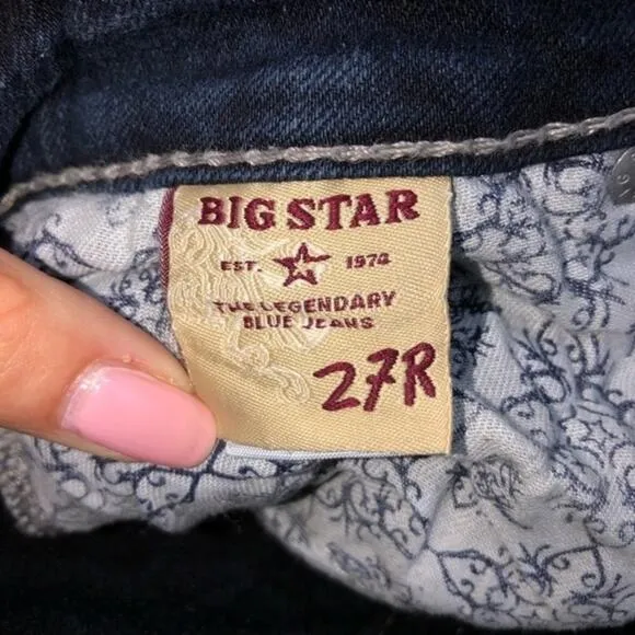 Big Star Kayla Straight Leg Dark Wash Jeans 27 EUC