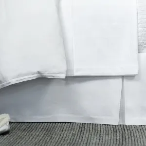 Bloom Tailored Bed Skirt White Linen 3/22X86