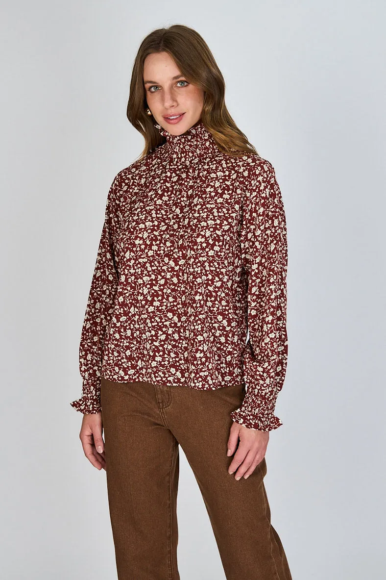 Blusa Floreada Renata Burdeo Eclipse