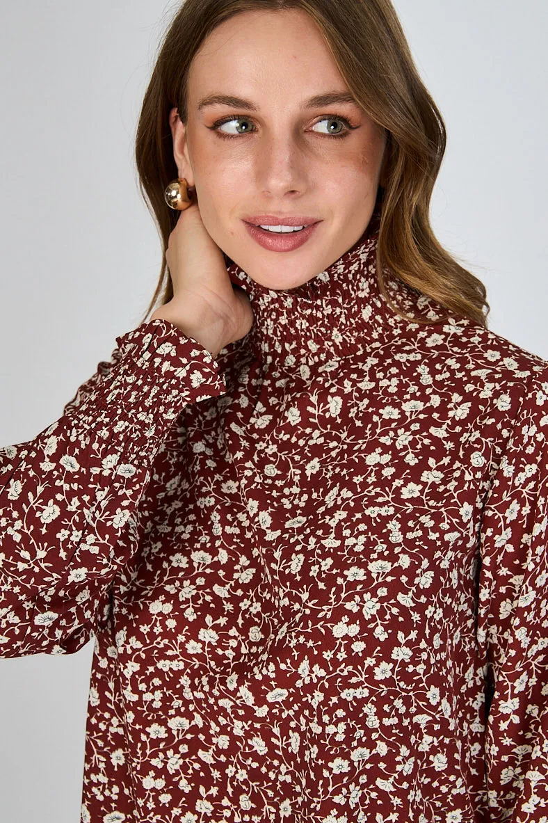 Blusa Floreada Renata Burdeo Eclipse