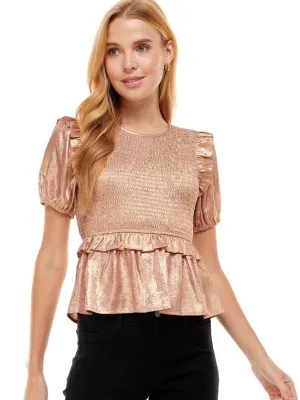 Born to Shine Top: Rose Gold