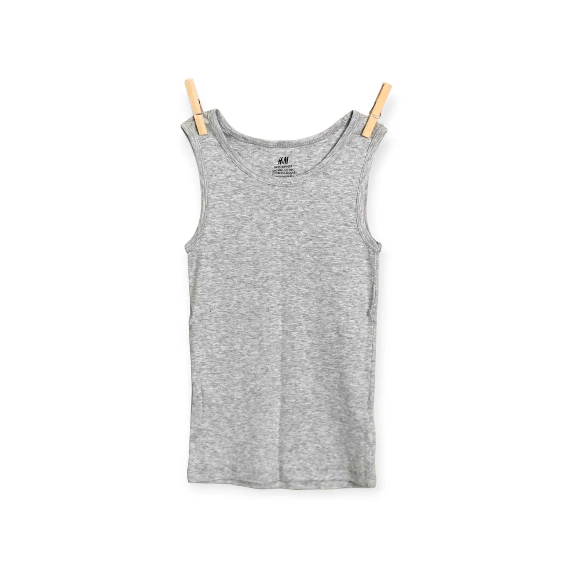 BOY SIZE 6/8 YEARS - H&M, Organic Cotton Tank Top EUC B44