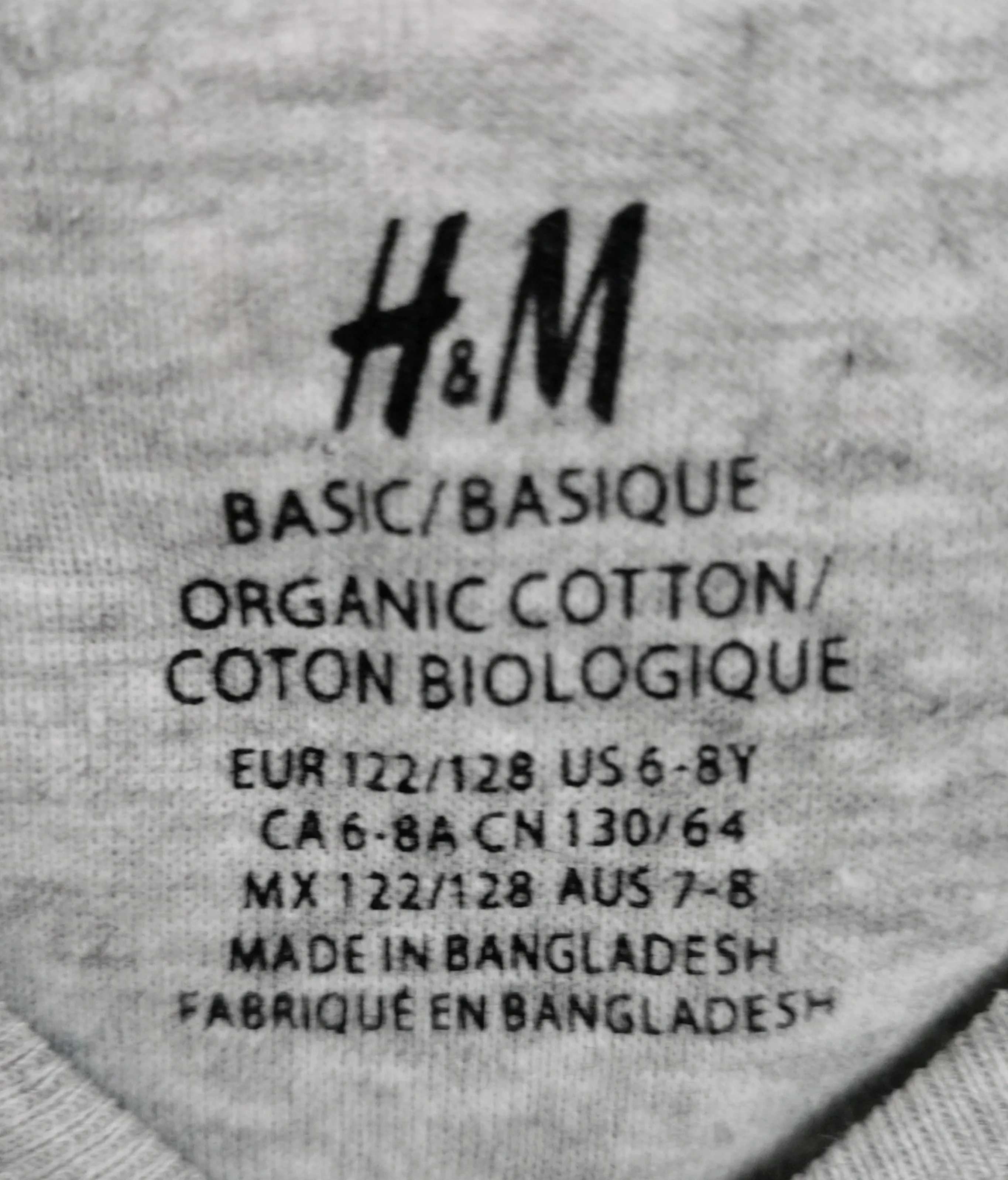 BOY SIZE 6/8 YEARS - H&M, Organic Cotton Tank Top EUC B44