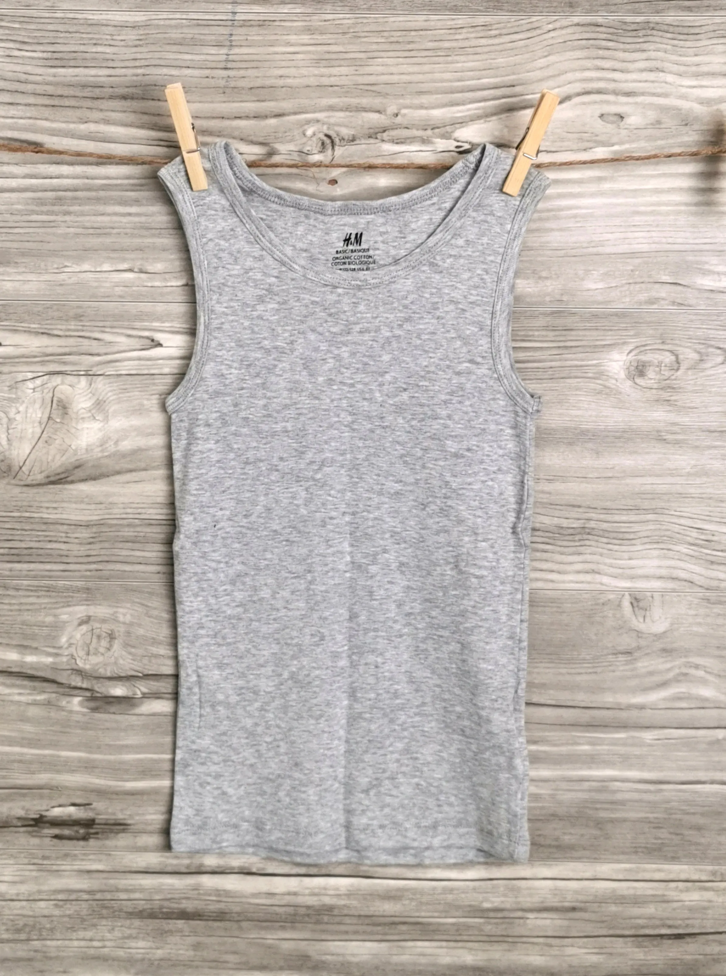 BOY SIZE 6/8 YEARS - H&M, Organic Cotton Tank Top EUC B44