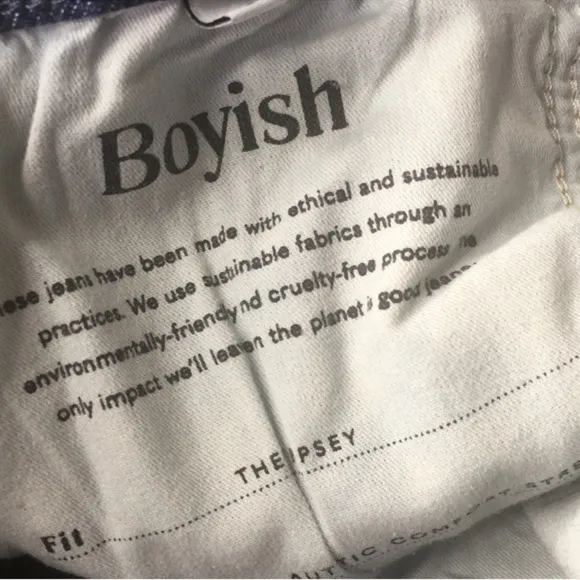 Boyish The Dempsey Size 27 high rise jeans button fly stretch straight