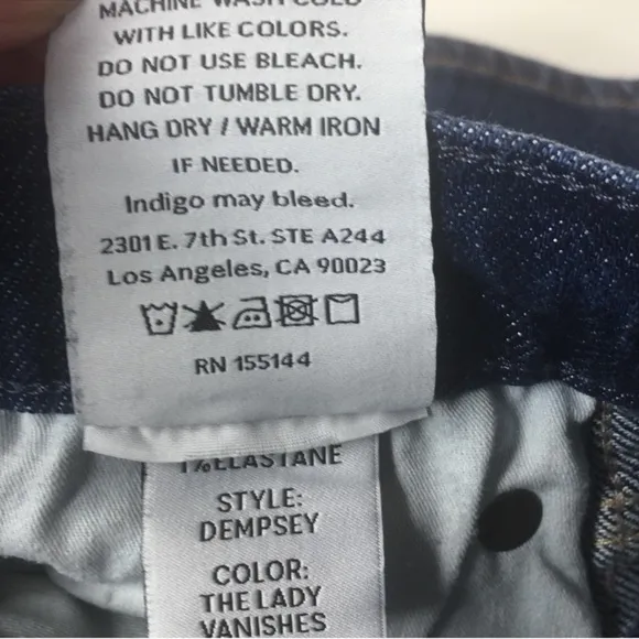 Boyish The Dempsey Size 27 high rise jeans button fly stretch straight