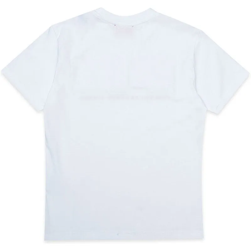 Boys White Living Print T-Shirt