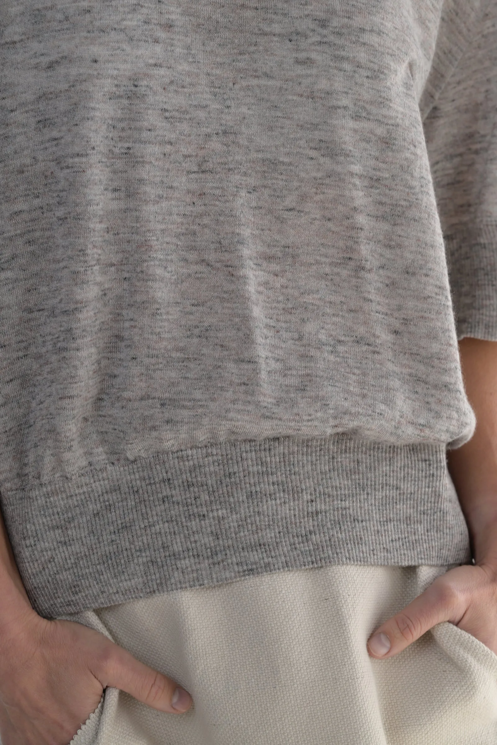 Buchini Short Sleeve Sweater in Grey