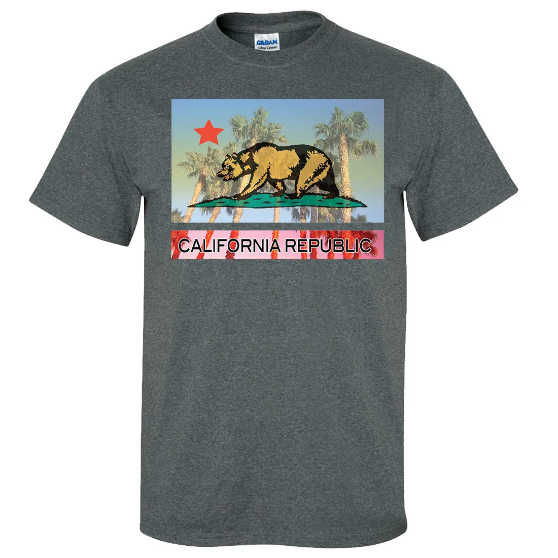 California Republic Palm Tree Bear Asst Colors T-shirt/tee