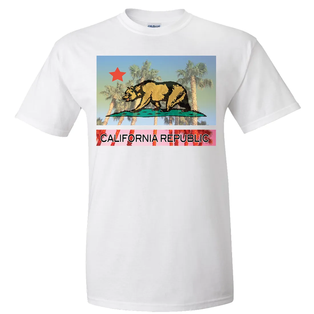 California Republic Palm Tree Bear Asst Colors T-shirt/tee