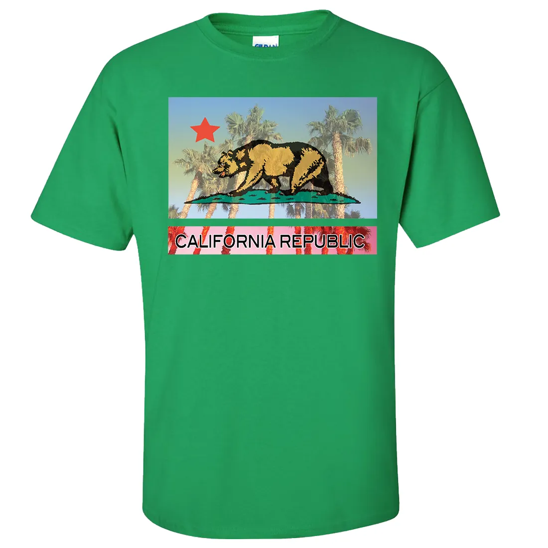 California Republic Palm Tree Bear Asst Colors T-shirt/tee