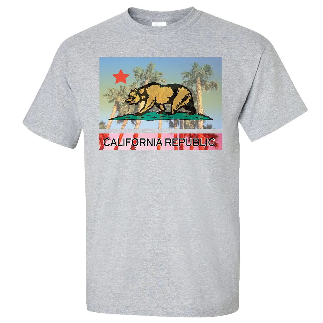 California Republic Palm Tree Bear Asst Colors T-shirt/tee