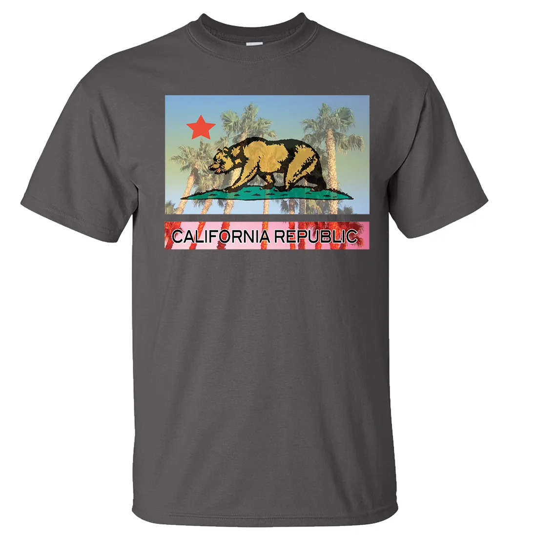 California Republic Palm Tree Bear Asst Colors T-shirt/tee