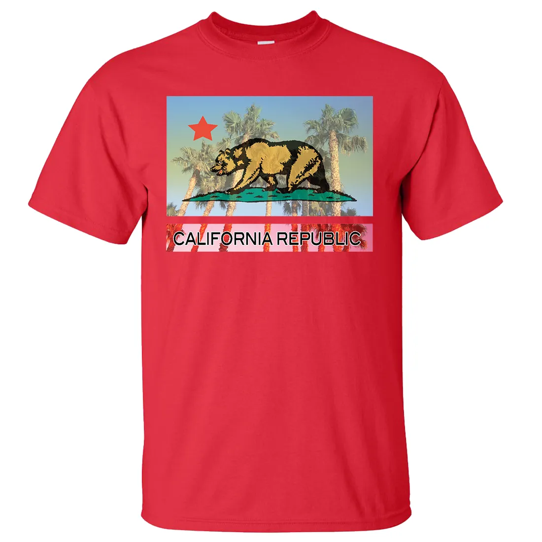 California Republic Palm Tree Bear Asst Colors T-shirt/tee