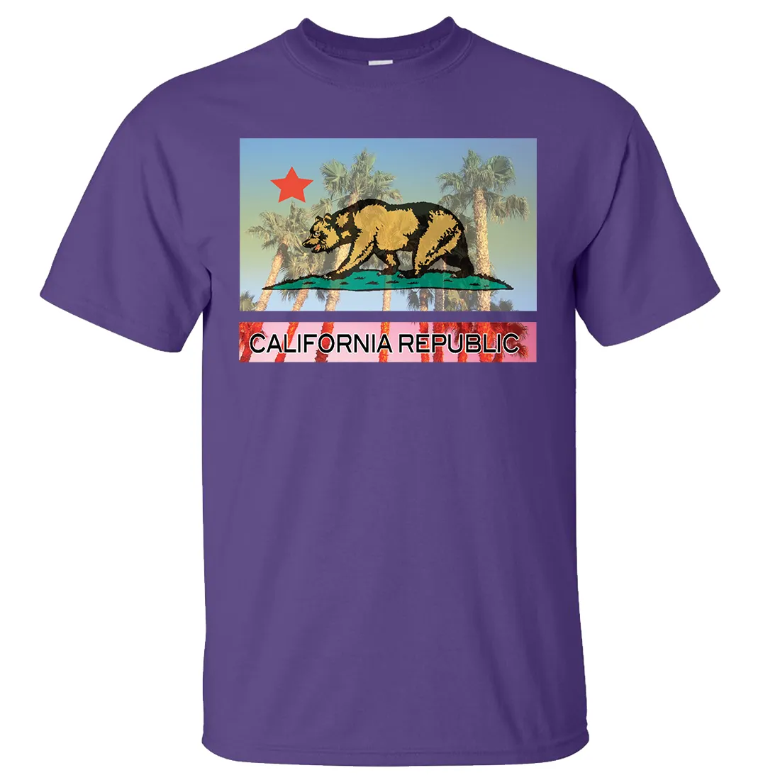 California Republic Palm Tree Bear Asst Colors T-shirt/tee