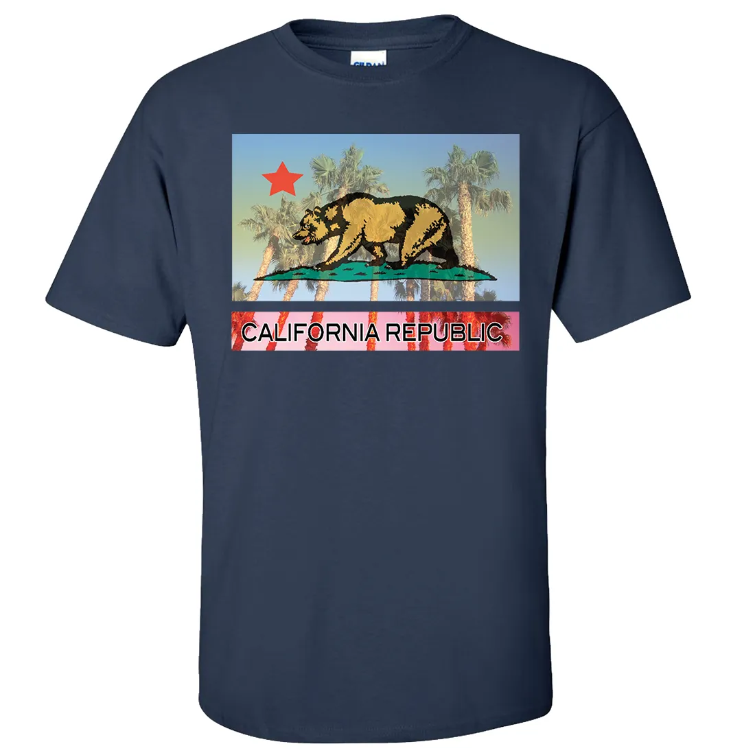 California Republic Palm Tree Bear Asst Colors T-shirt/tee
