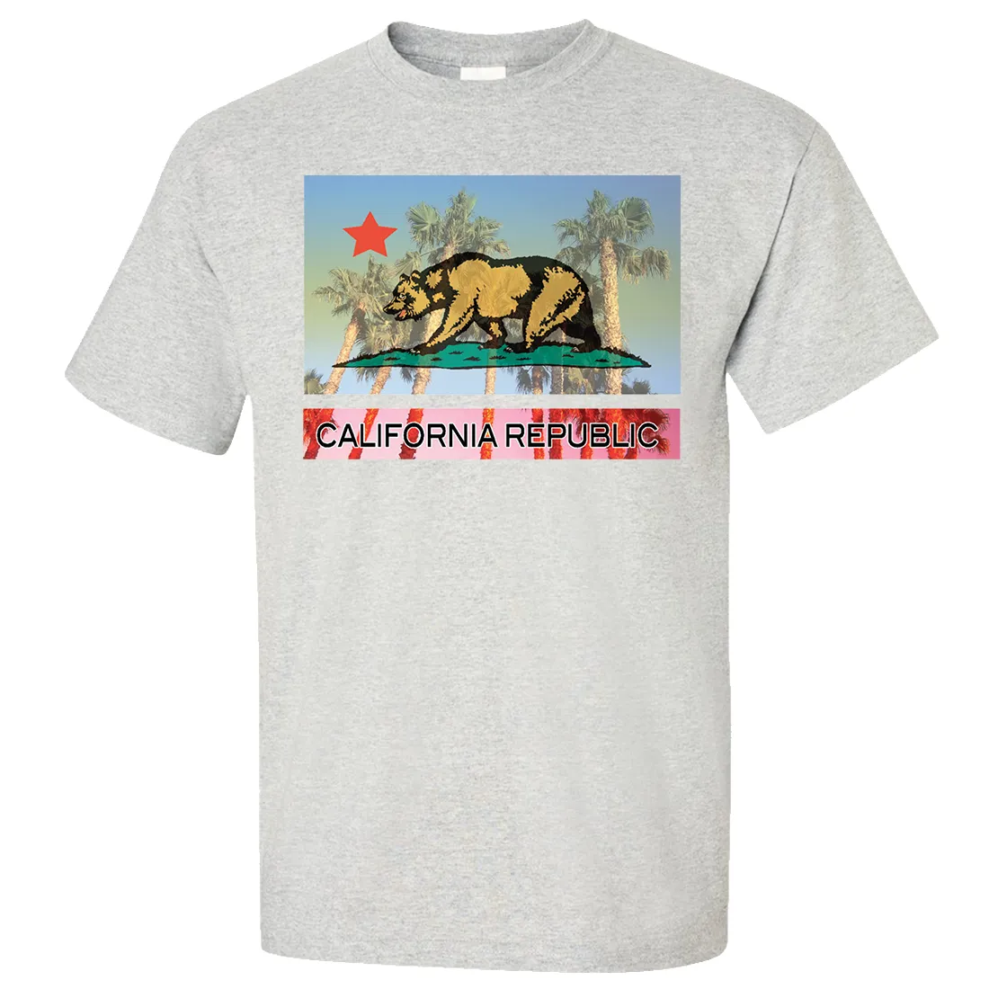 California Republic Palm Tree Bear Asst Colors T-shirt/tee