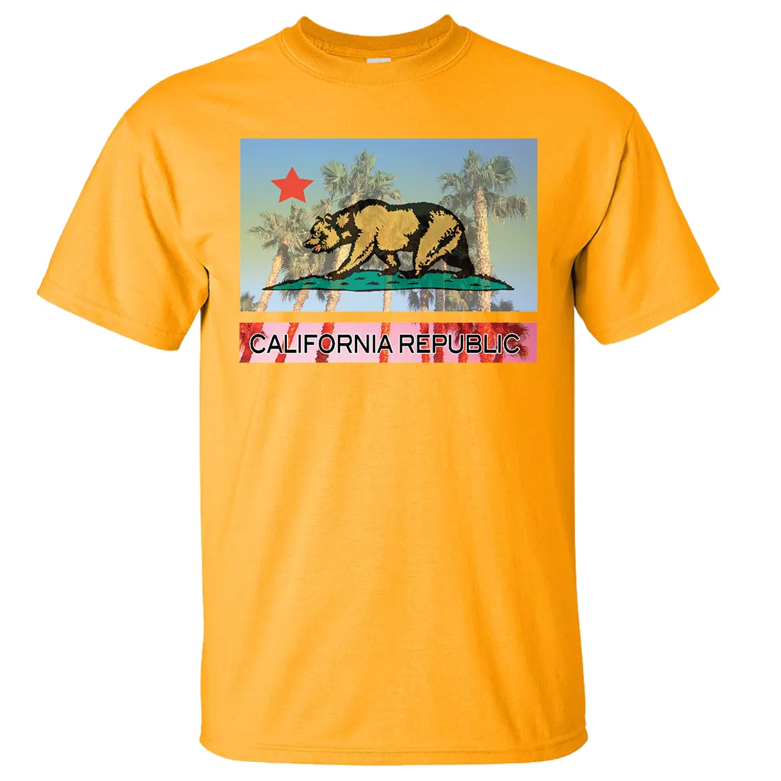 California Republic Palm Tree Bear Asst Colors T-shirt/tee